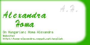 alexandra homa business card
